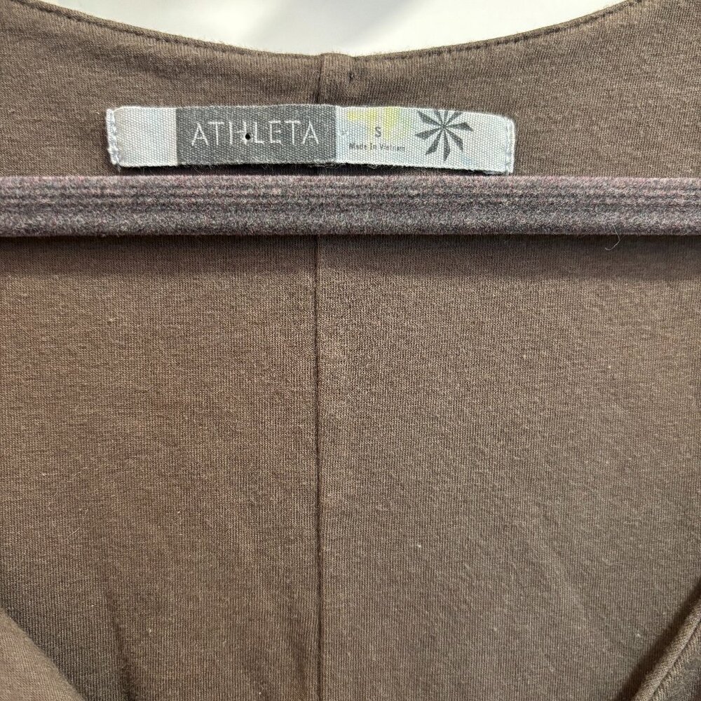 Athleta Sleeveless Brown Wrap Tie Dress | Women’s Small - Picture 3 of 10